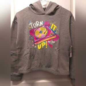 ⚡️Hard Rock Cafe Gray Hoodie with Colorful Graphic